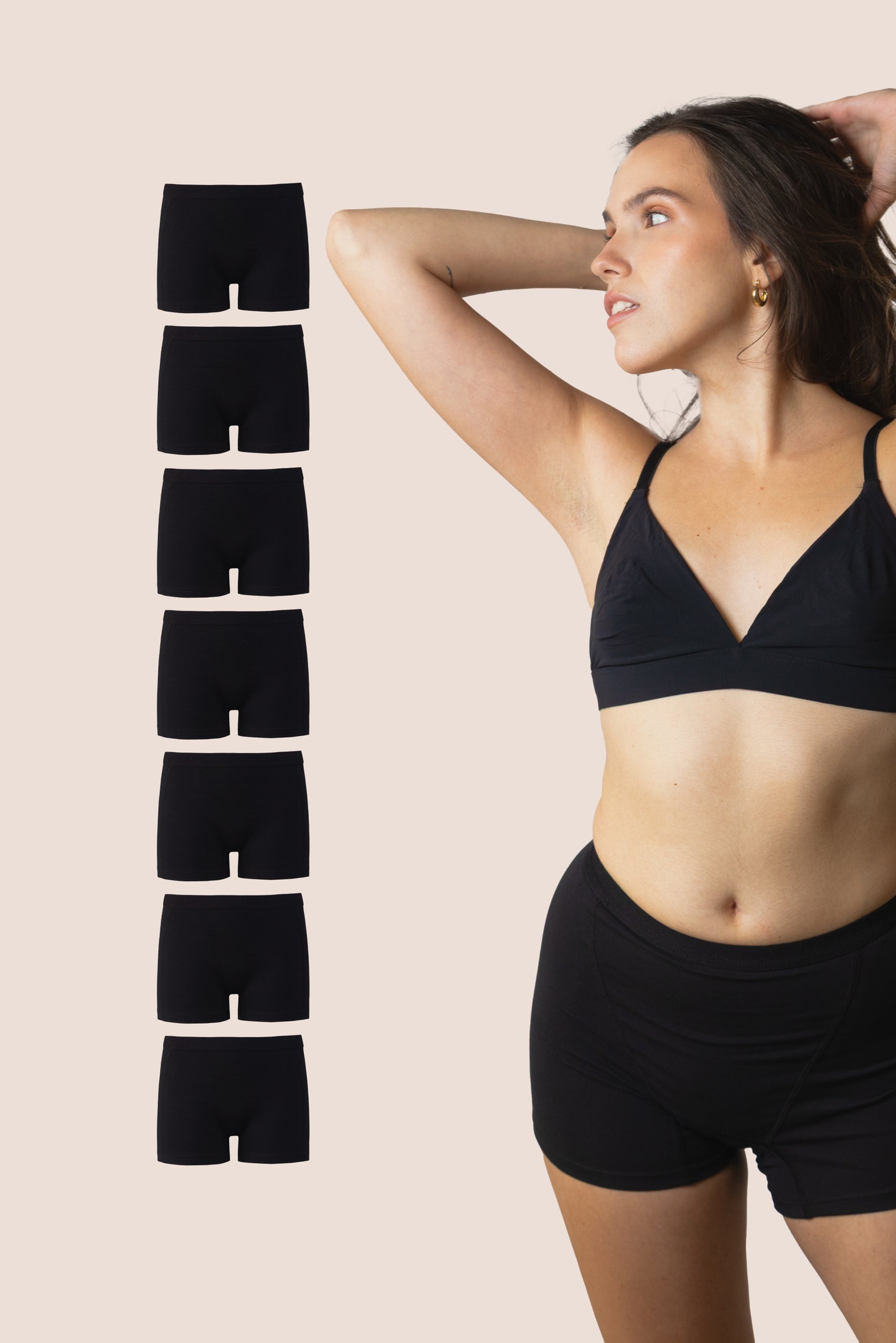 Periodenunterwäsche Boxershorts für Teenager pack 7