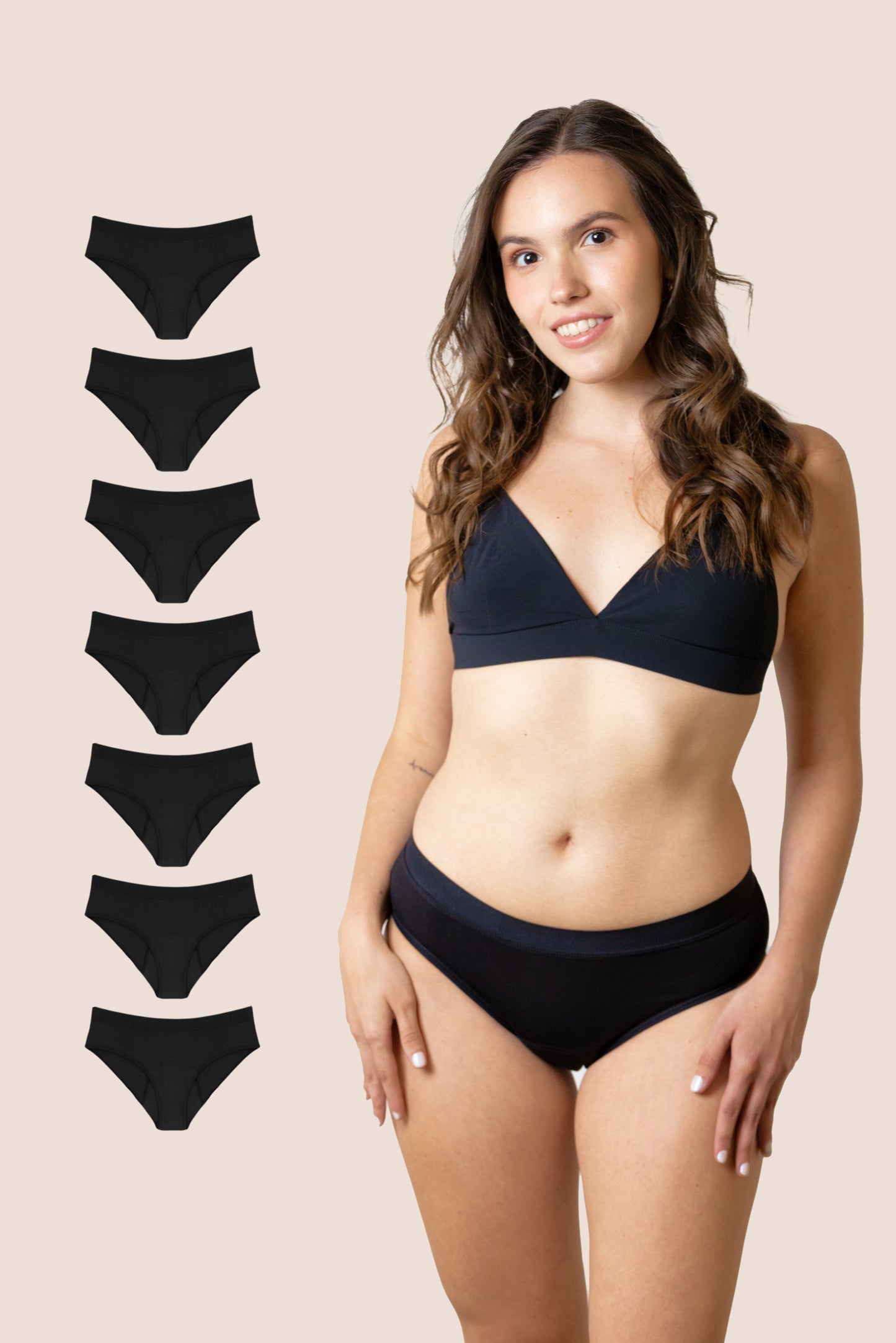 Periodenunterwäsche für Teens black pack 7