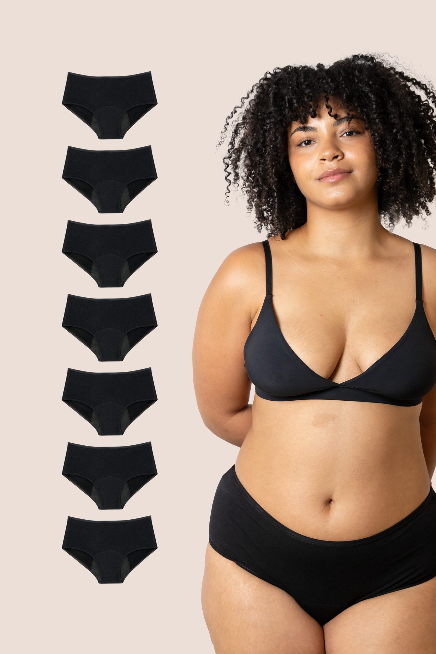 Periodenunterwäsche Nahtlos Hohe Taille pack 7