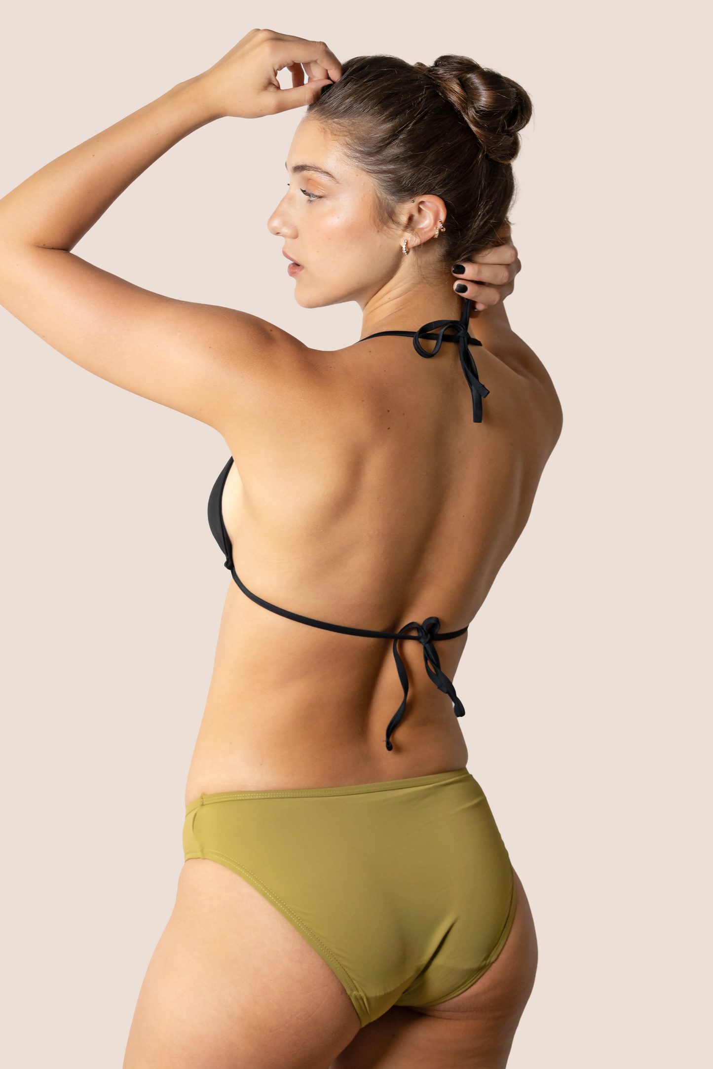Perioden-Bikini Klassisch Grün back general