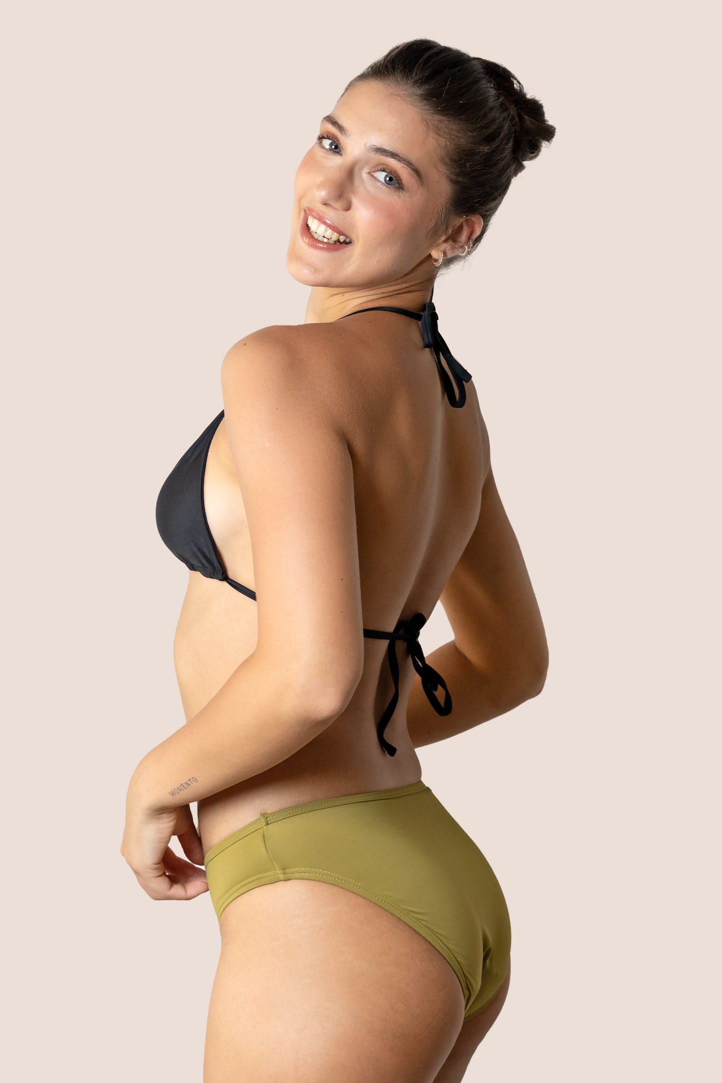 Perioden-Bikini Klassisch Grün side general