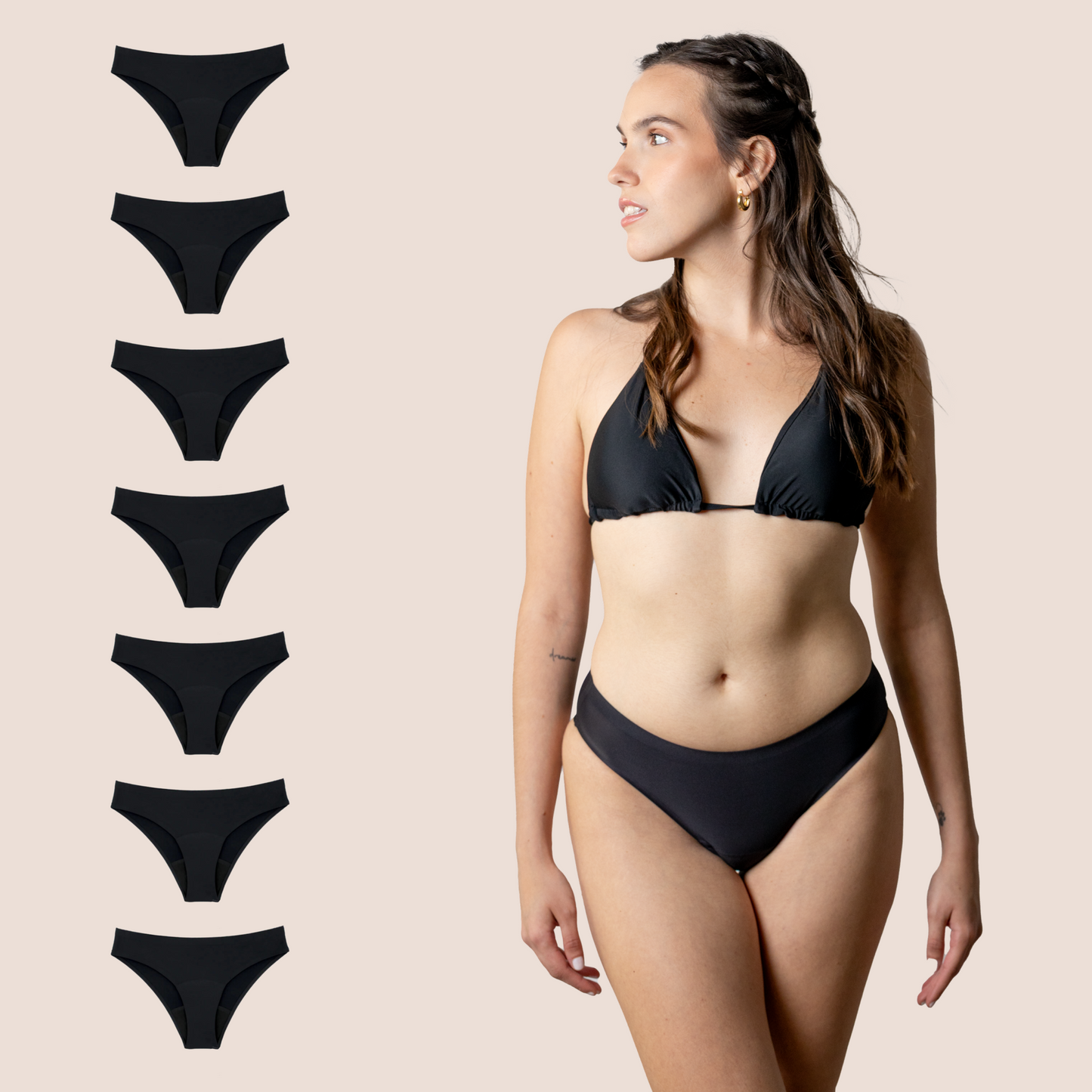 Perioden-Bikini für Teens Nahtlos PACK 7