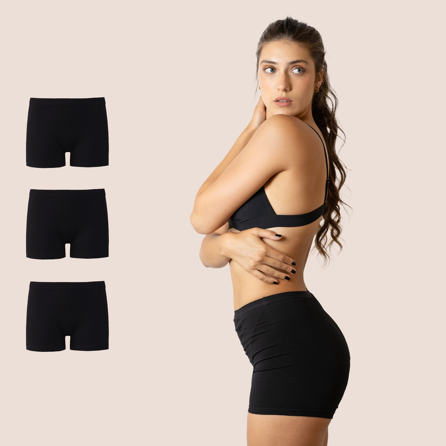 Periodenunterwäsche Boxershorts Klassisch pack 3