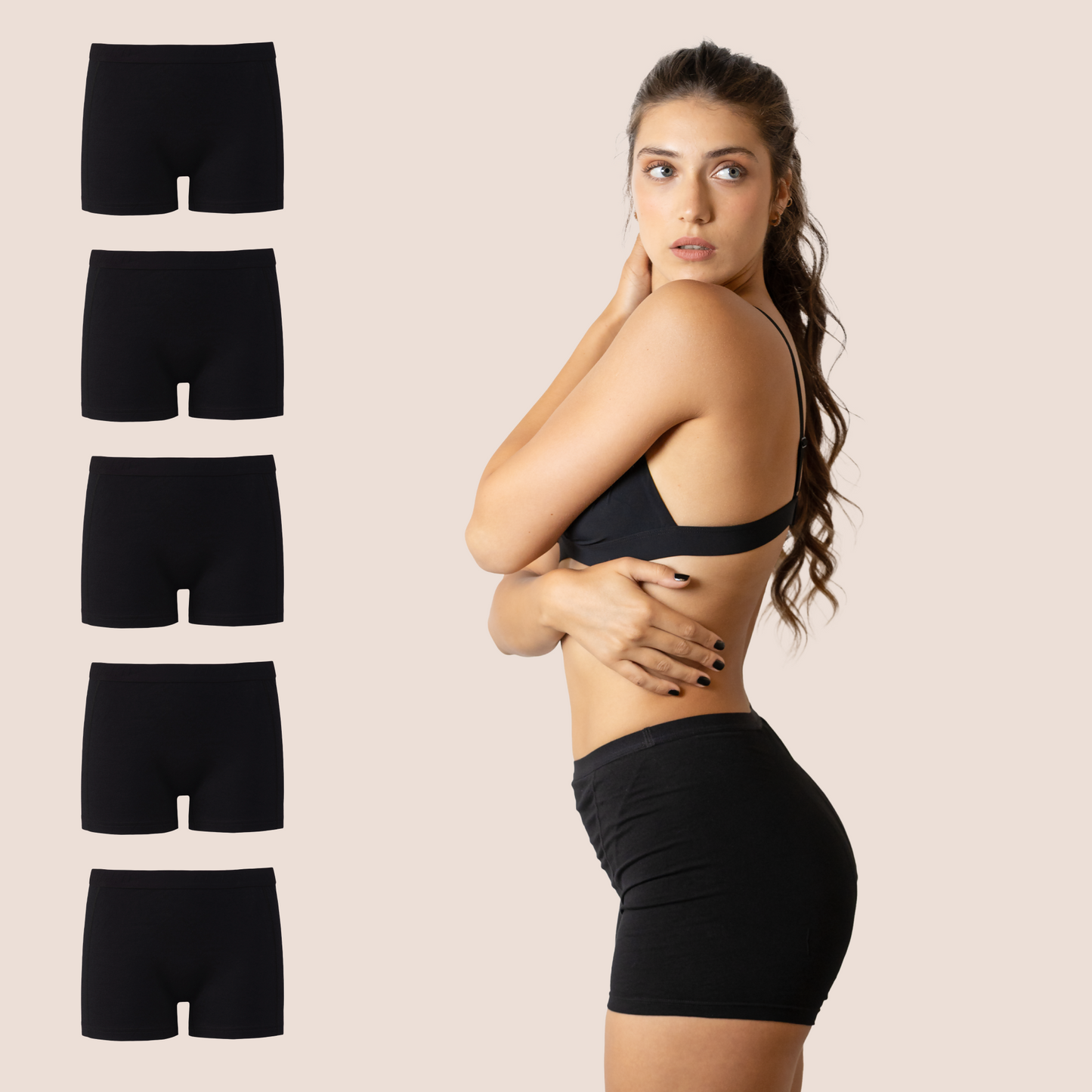 Periodenunterwäsche Boxershorts Klassisch pack 5