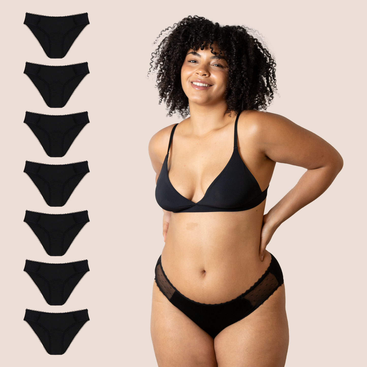 Periodenunterwäsche Hüfttransparent pack 7