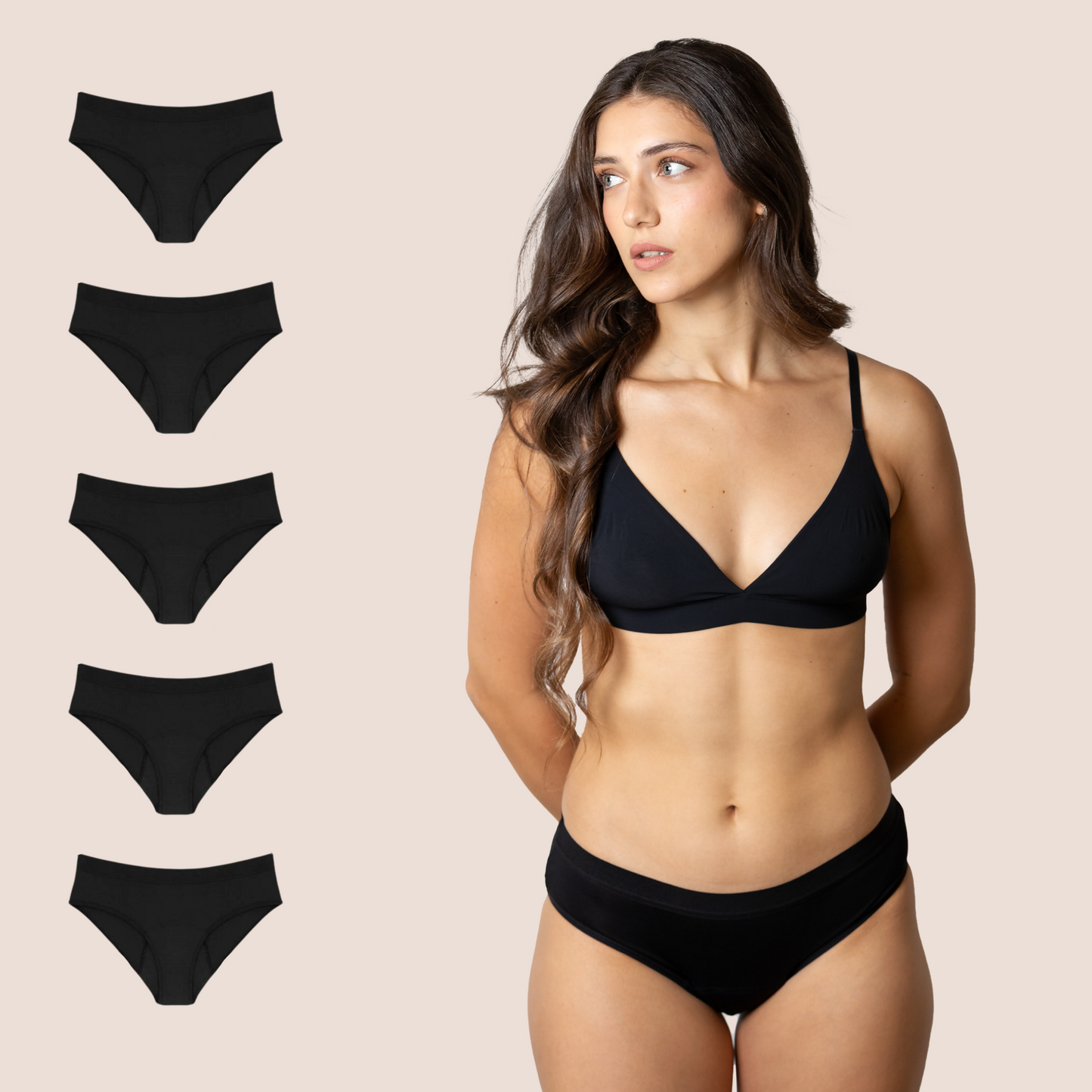 Periodenunterwäsche Klassisch pack 5