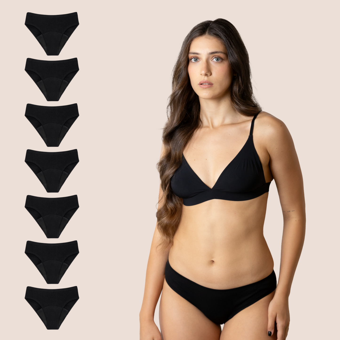 Periodenunterwäsche Nahtlos pack 7