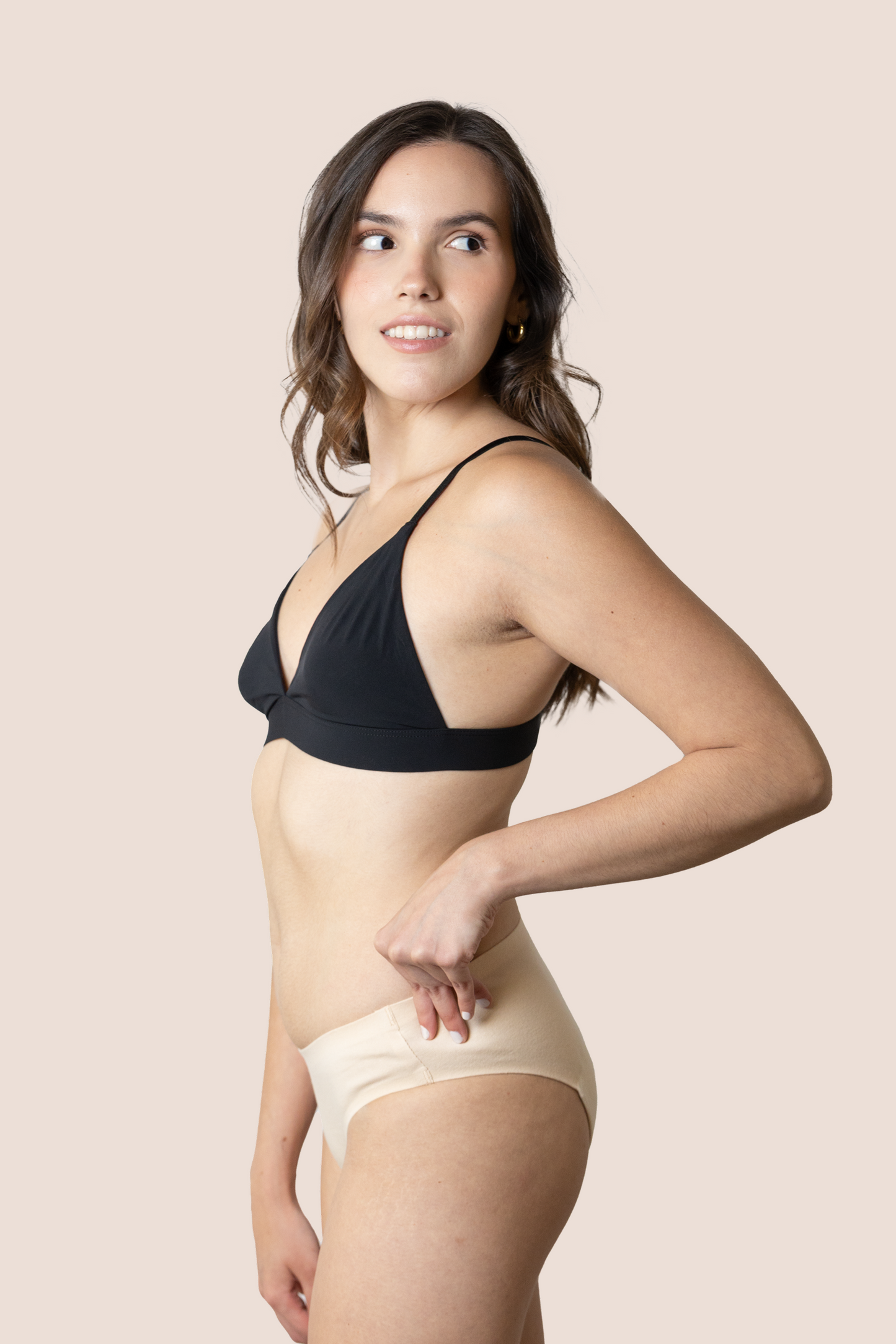 Periodenunterwäsche für Teenager Nahtlos Beige side general