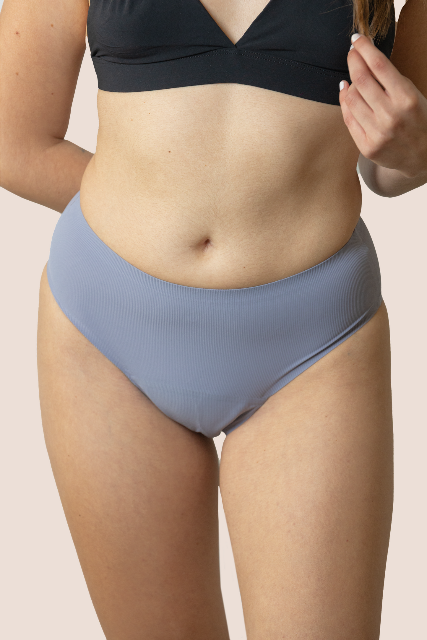 Periodenunterwäsche für Teenager Nahtlos Hohe Taille Lavendel close up general