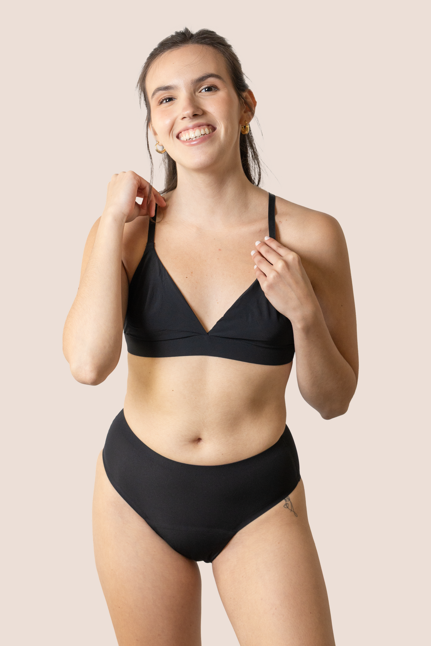 Periodenunterwäsche für Teenager Nahtlos Hohe Taille front general