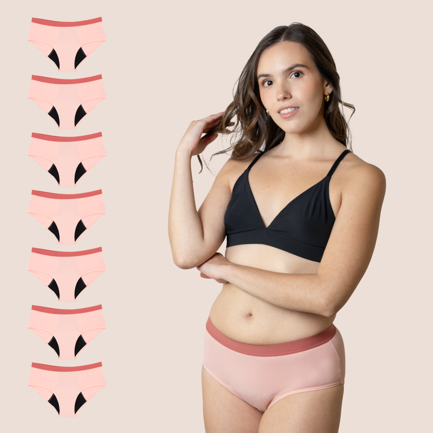 Periodenunterwäsche für Teenager Rosa pack 7