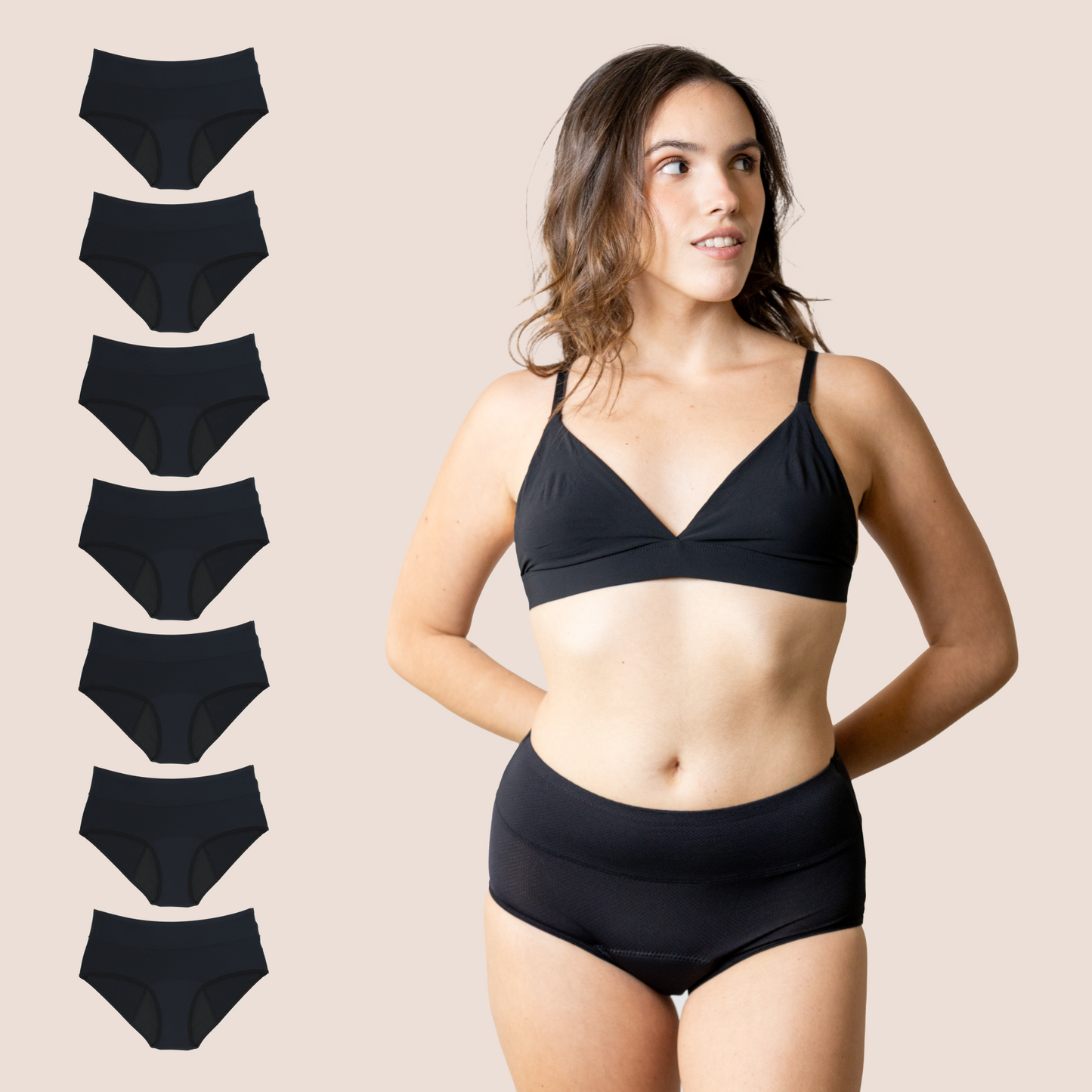 Periodenunterwäsche für Teens Atmungsaktiv pack 7