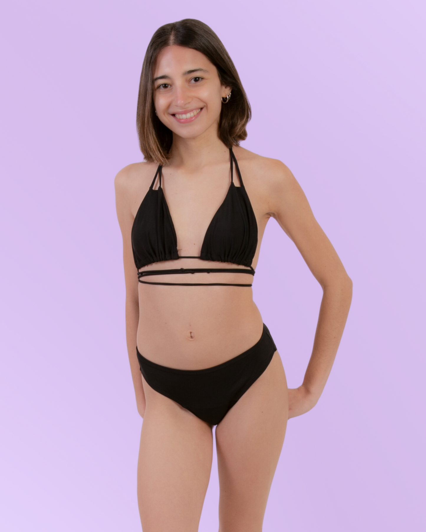 perioden bikini fur teens black front general