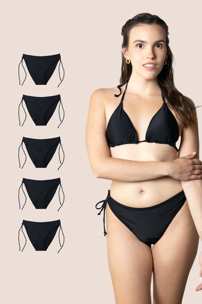 Perioden-Bikini für Teens Brasilianisch mit Knoten PACK 5