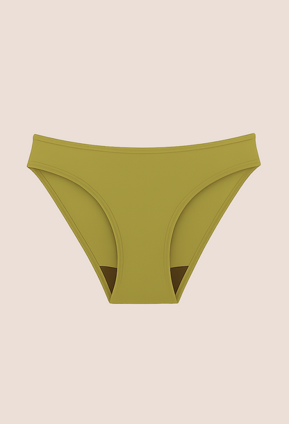 Perioden-Bikini Klassisch Grün detail general