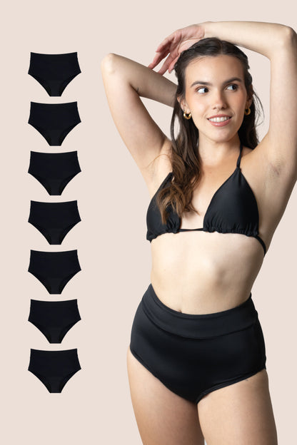 Perioden-Bikini für Teens Hohe Taille PACK 7