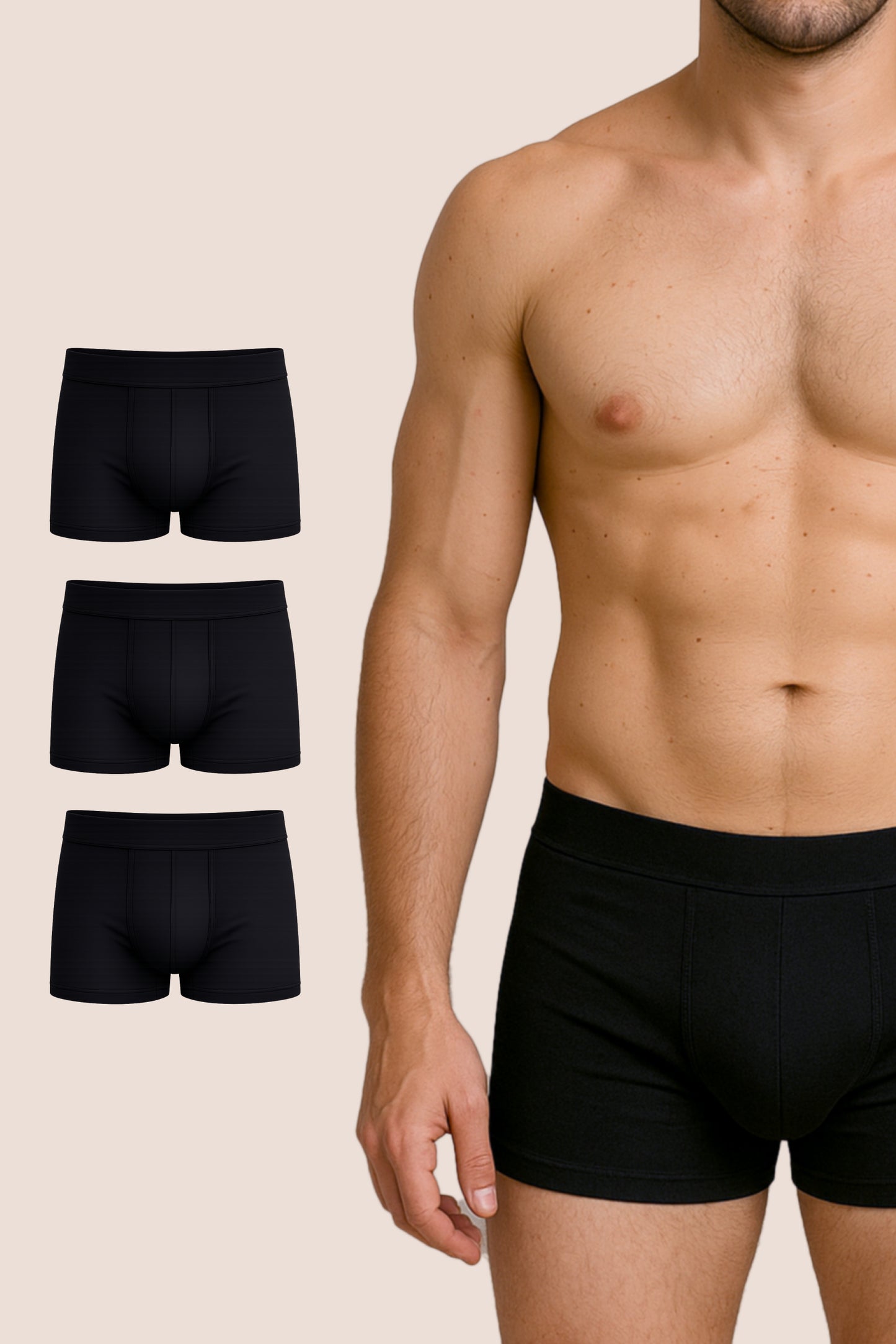 Inkontinenz-Boxershorts für Mann pack 3