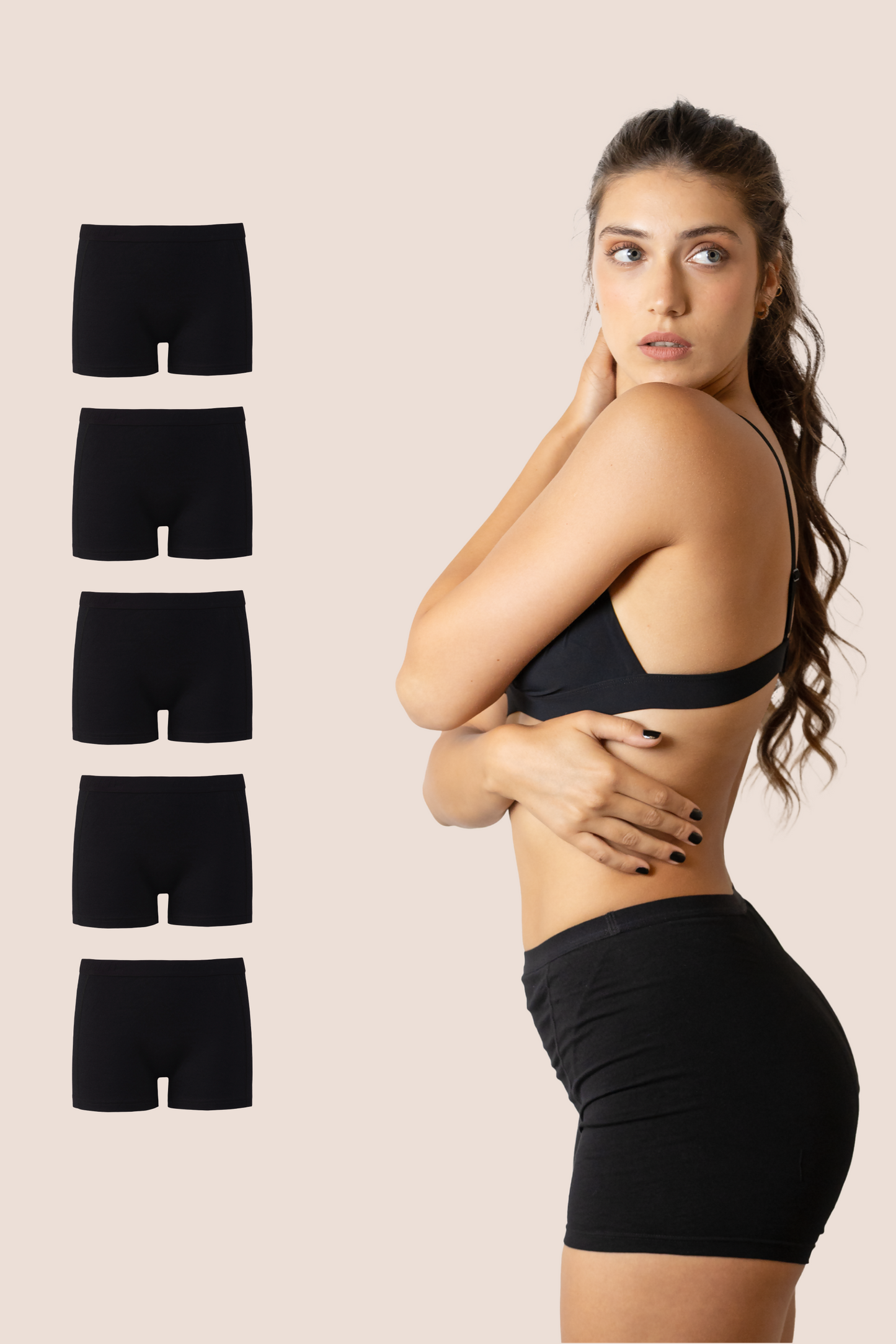 Periodenunterwäsche Boxershorts Klassisch pack 5