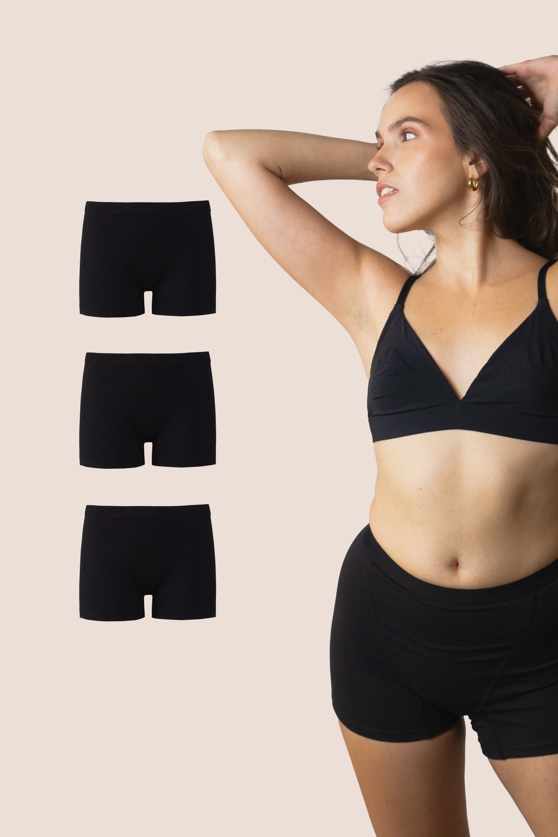 Periodenunterwäsche Boxershorts für Teenager pack 3