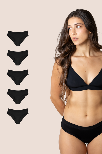 Periodenunterwäsche Klassisch pack 5