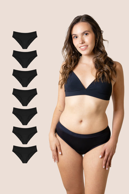 Periodenunterwäsche für Teens black pack 7