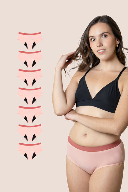 Periodenunterwäsche für Teenager Rosa pack 7