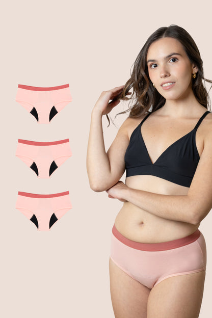 Periodenunterwäsche für Teenager Rosa pack 3