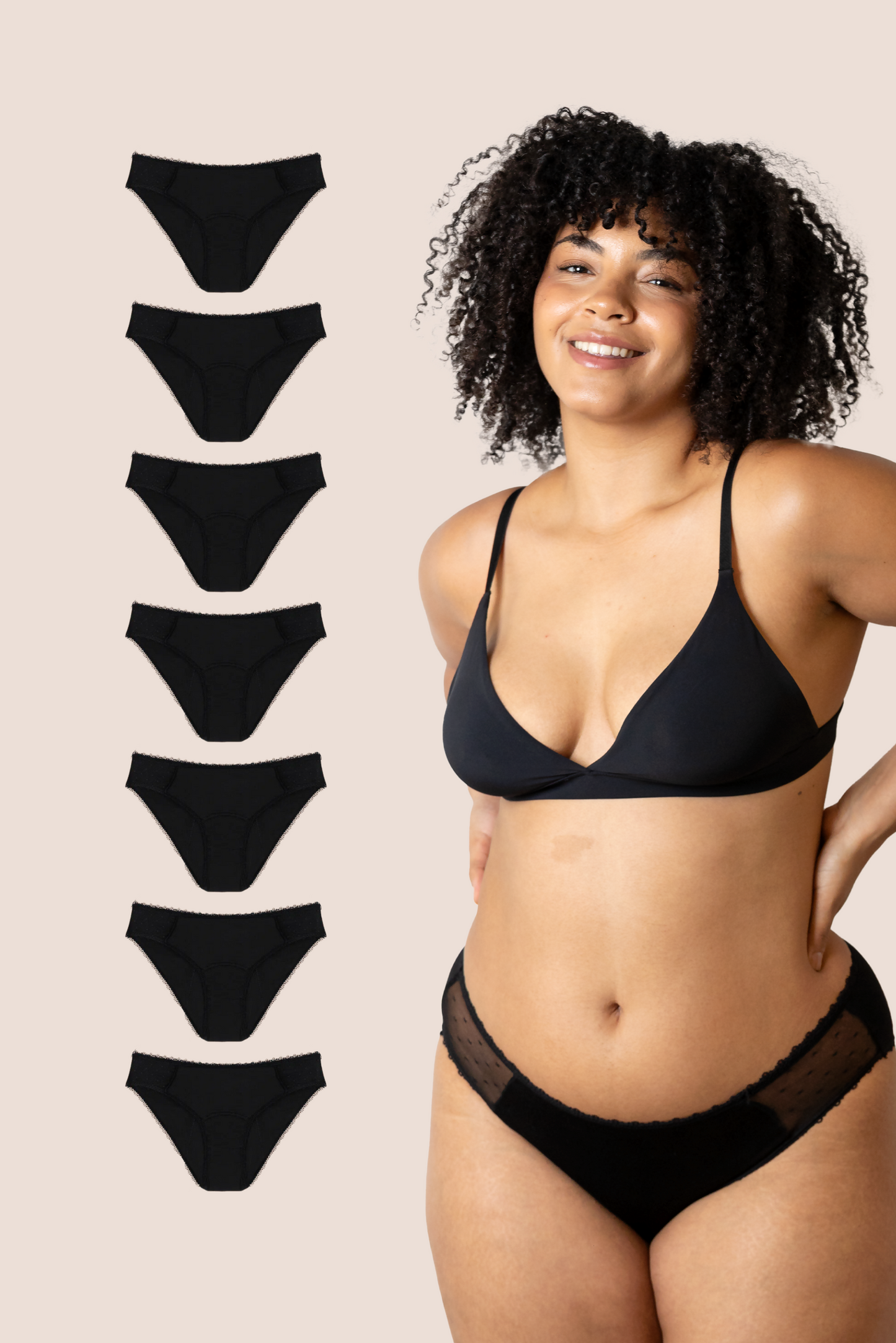 Periodenunterwäsche Hüfttransparent pack 7