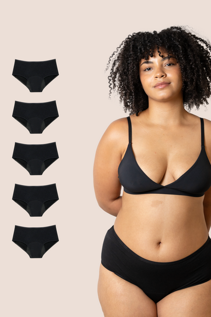 Periodenunterwäsche Nahtlos Hohe Taille pack 5