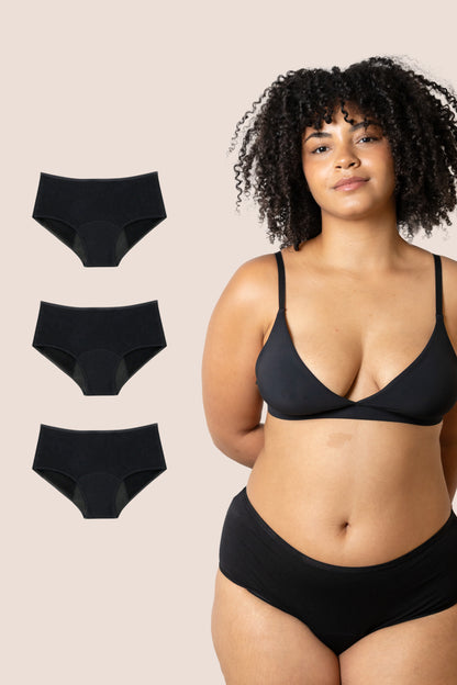 Periodenunterwäsche Nahtlos Hohe Taille pack 3