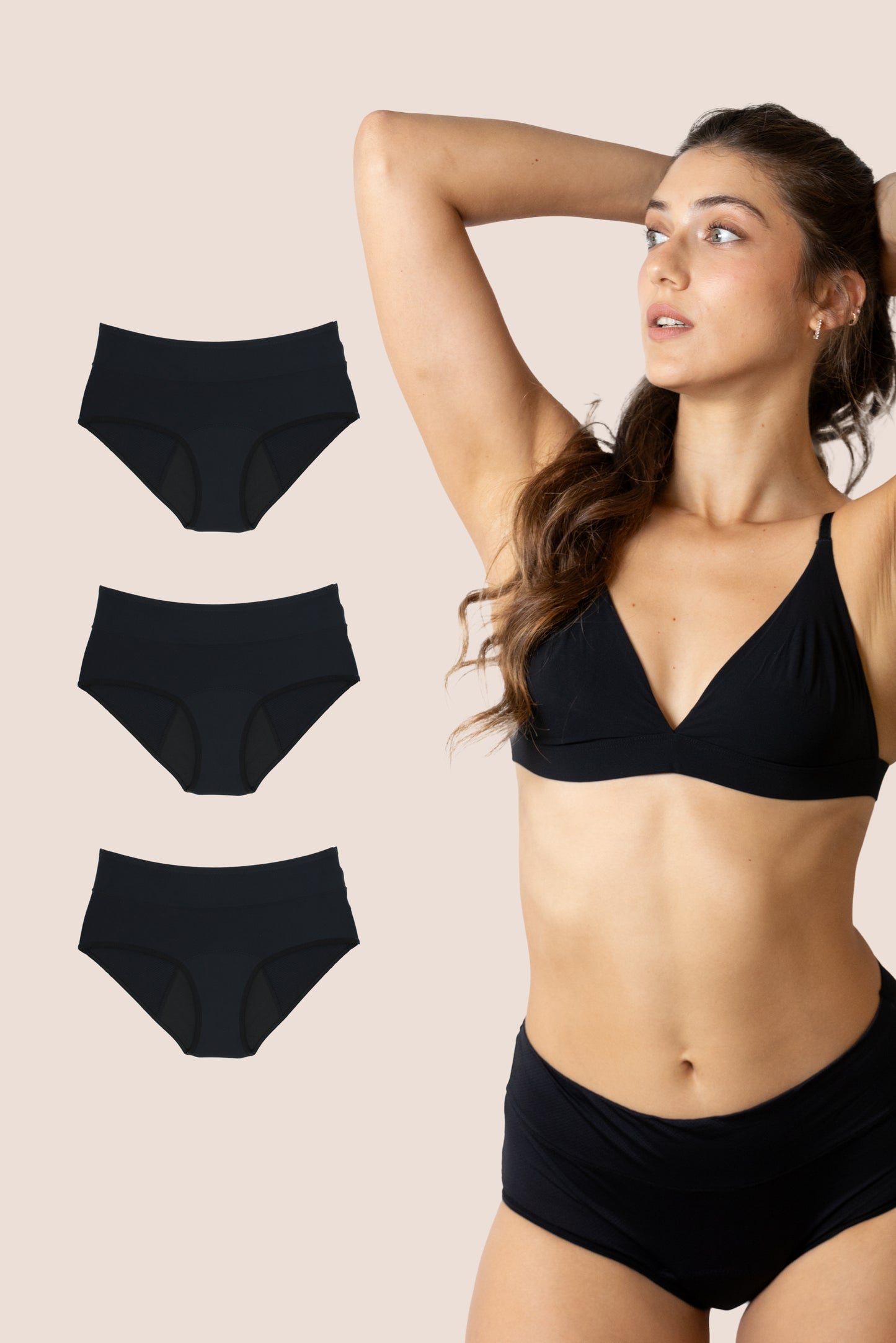 Periodenunterwäsche | Hohe Taille Transparente Hüften