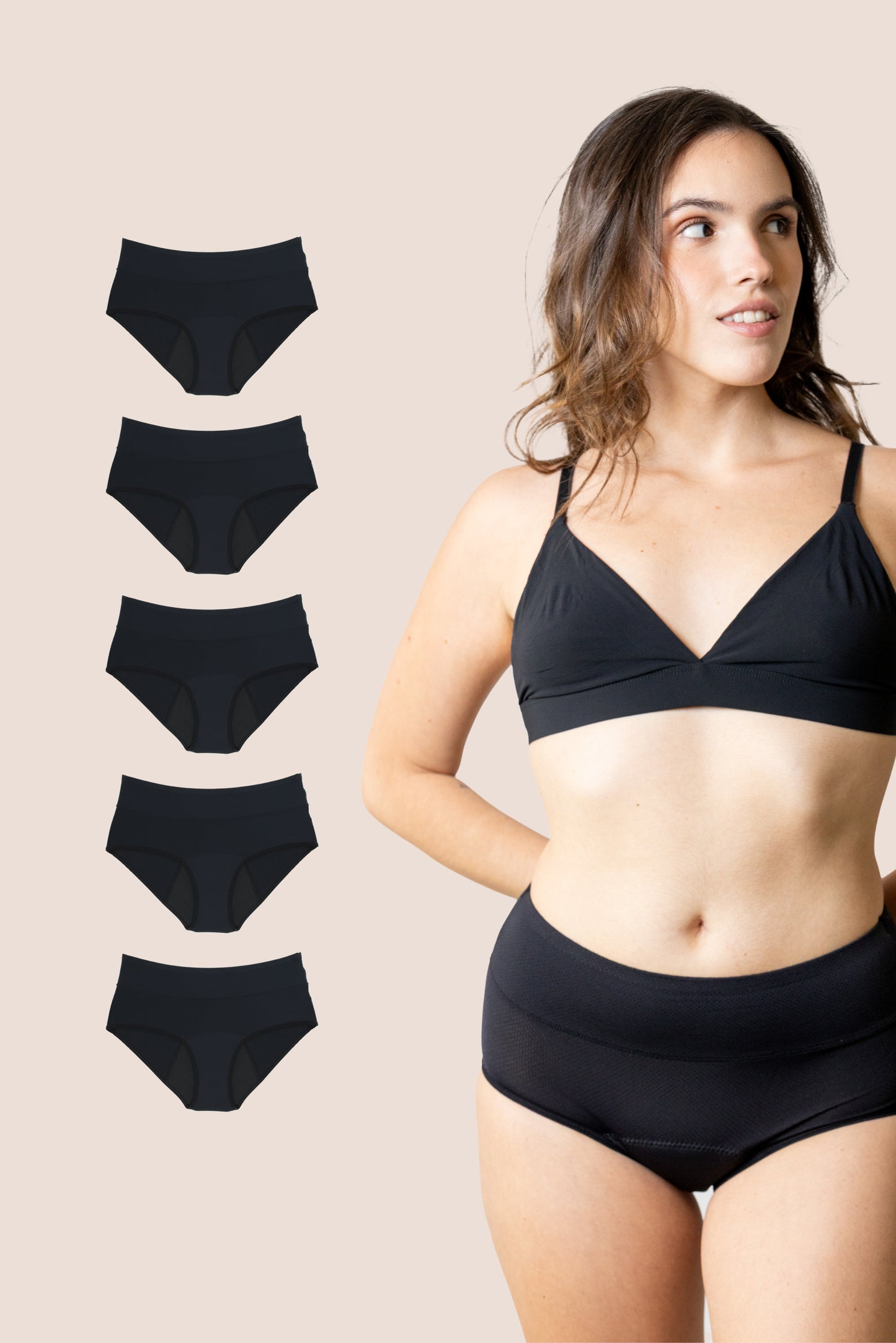 Periodenunterwäsche für Teens Atmungsaktiv pack 5