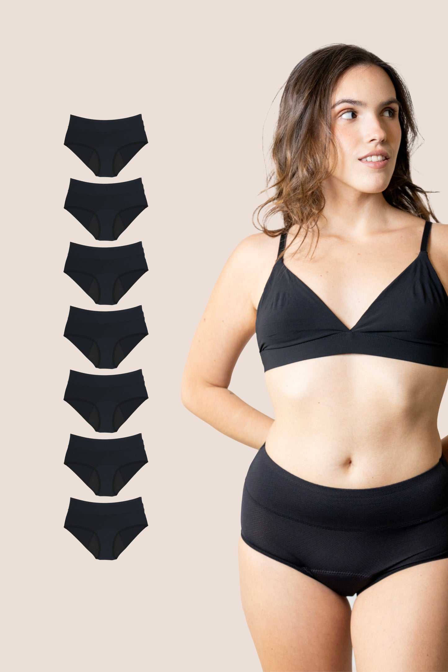 Periodenunterwäsche für Teens Atmungsaktiv pack 7