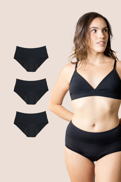 Periodenunterwäsche für Teens Atmungsaktiv pack 3