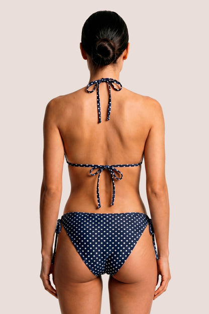 Perioden-Bikini Brasilianisch Blau mit Punkten back general