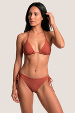 Perioden-Bikini | Brasilianisch mit Knoten | Koralle
