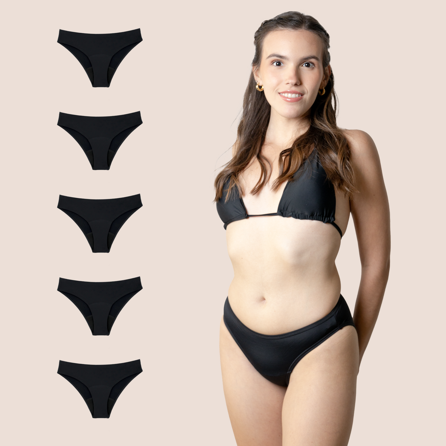 Perioden-Bikini für Teens Klassisch PACK 5