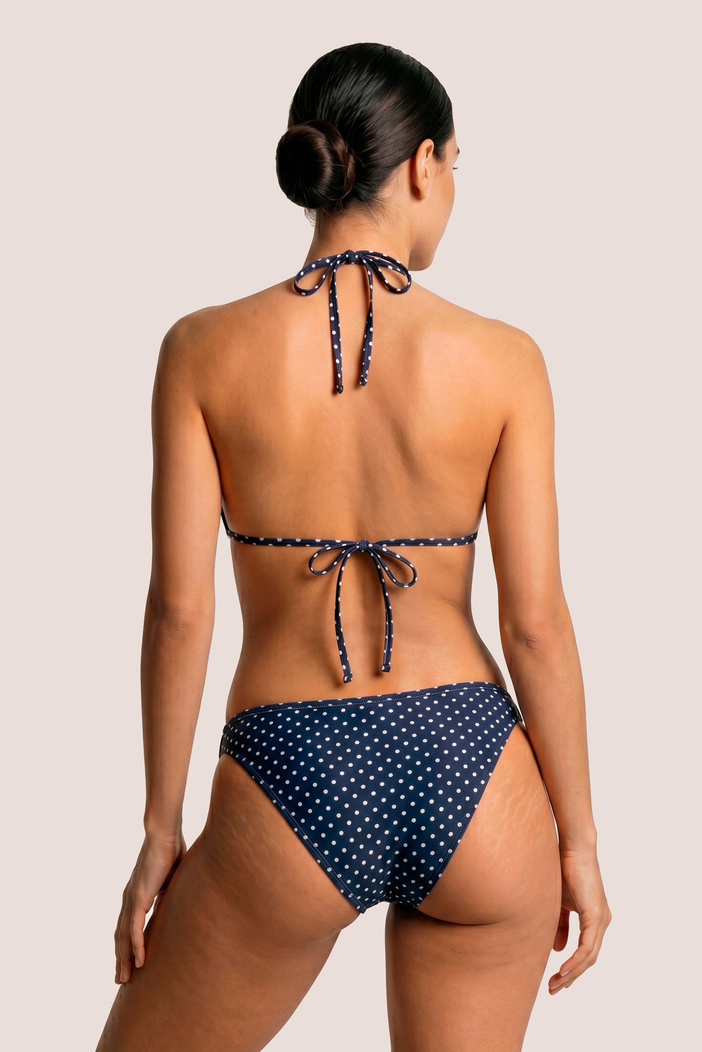 Perioden Bikini Klassisch Blau mit Punkten back general