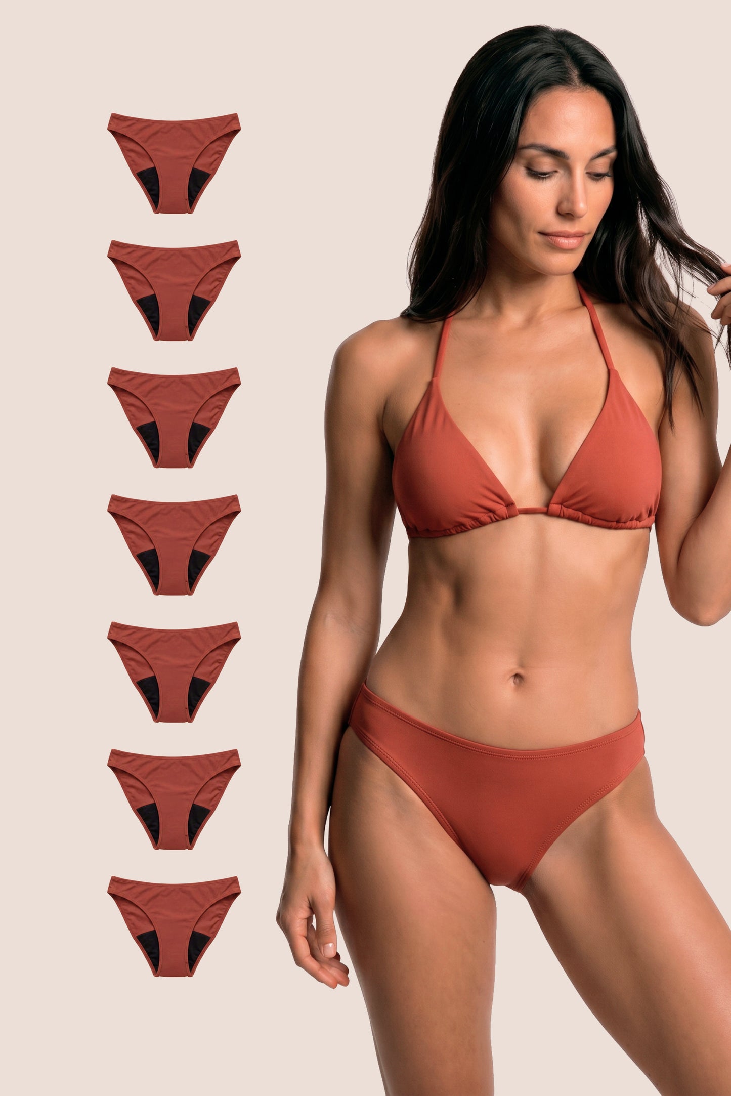 Perioden Bikini Klassisch Koralle pack 7 general