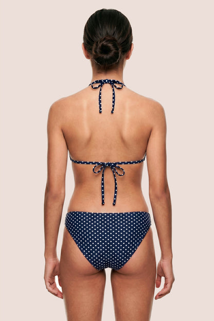 Perioden-Bikini für Teens Klassisch Blau mit Punkten back general