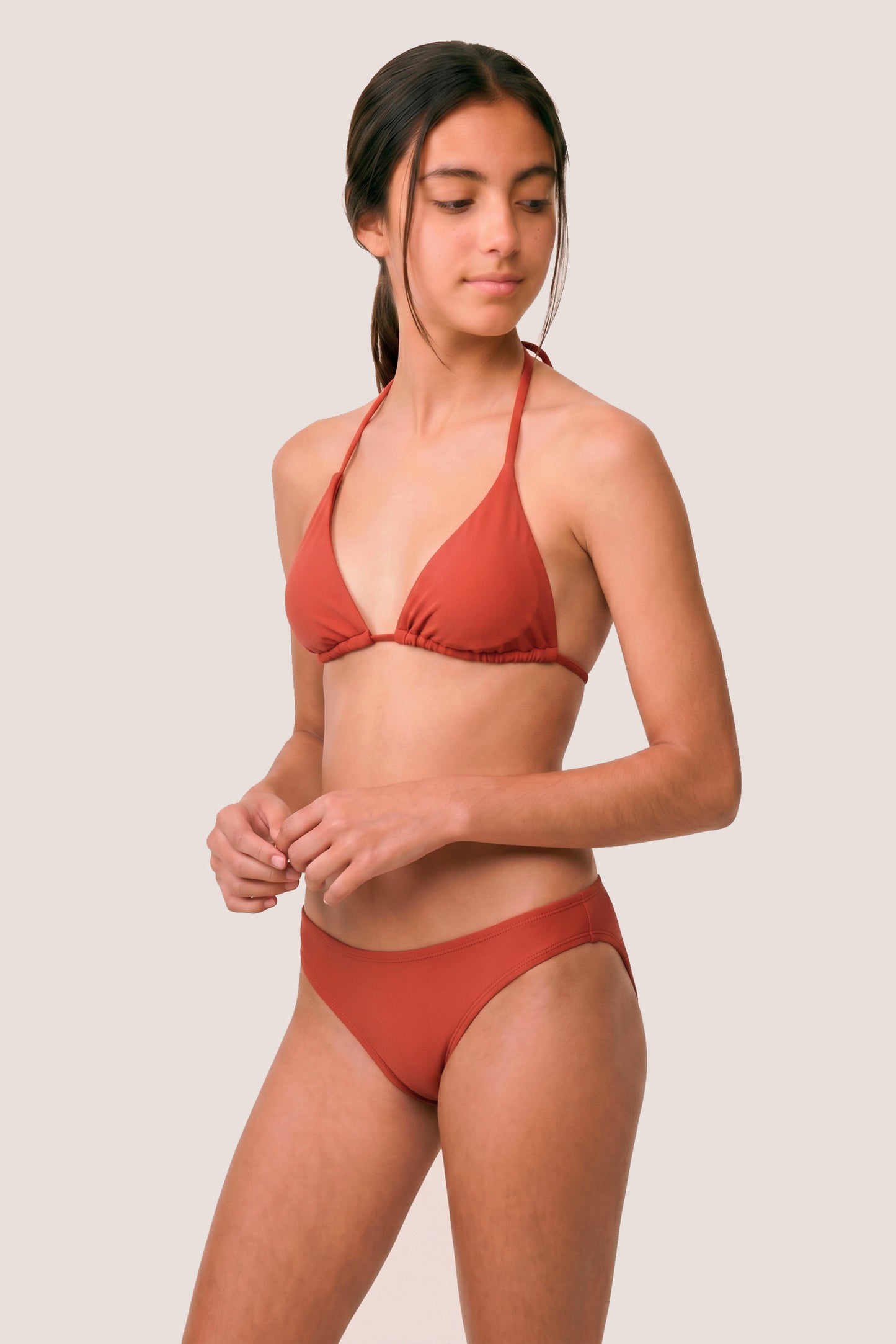 Perioden-Bikini für Teens Klassisch Koralle side general