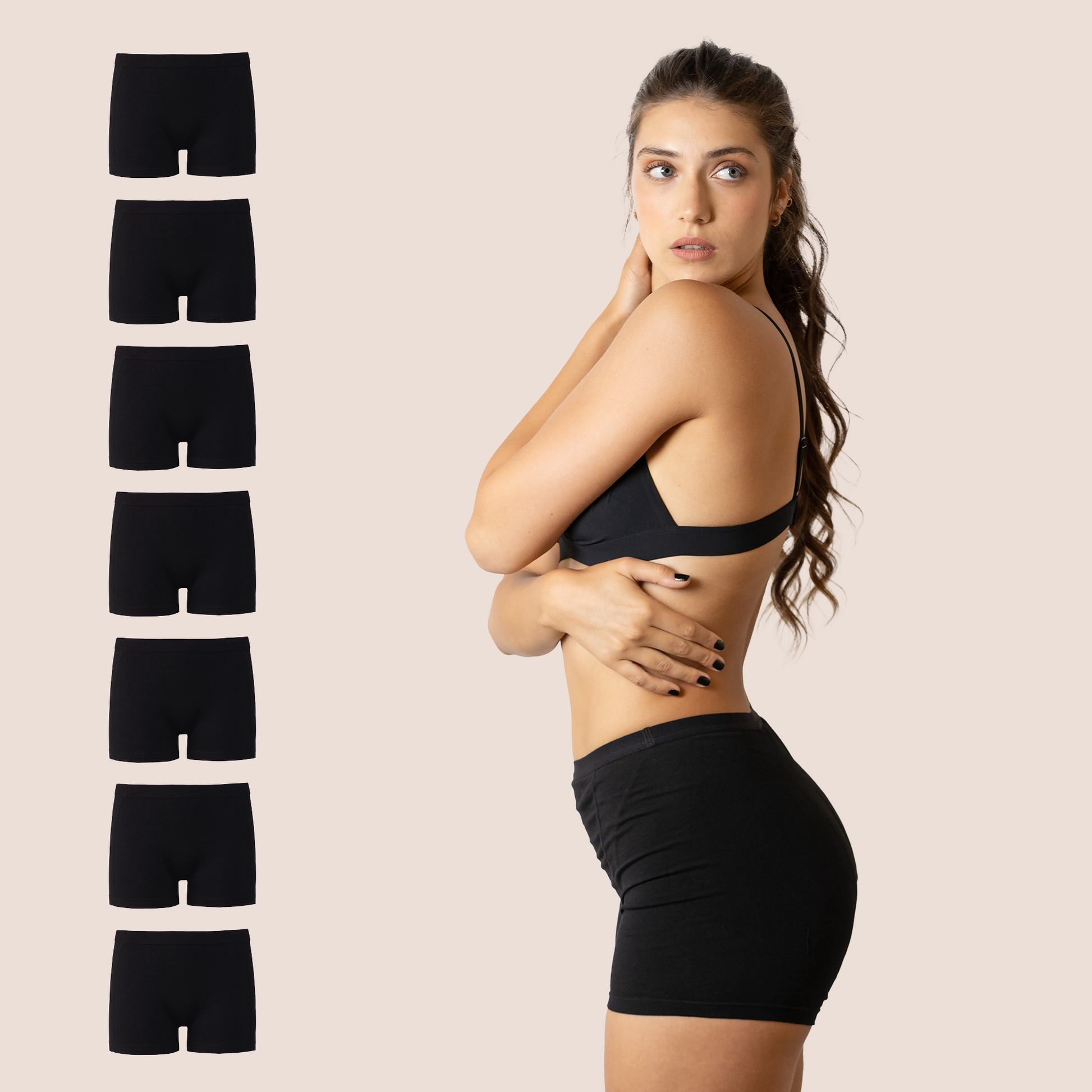 Periodenunterwäsche Boxershorts Klassisch pack 7