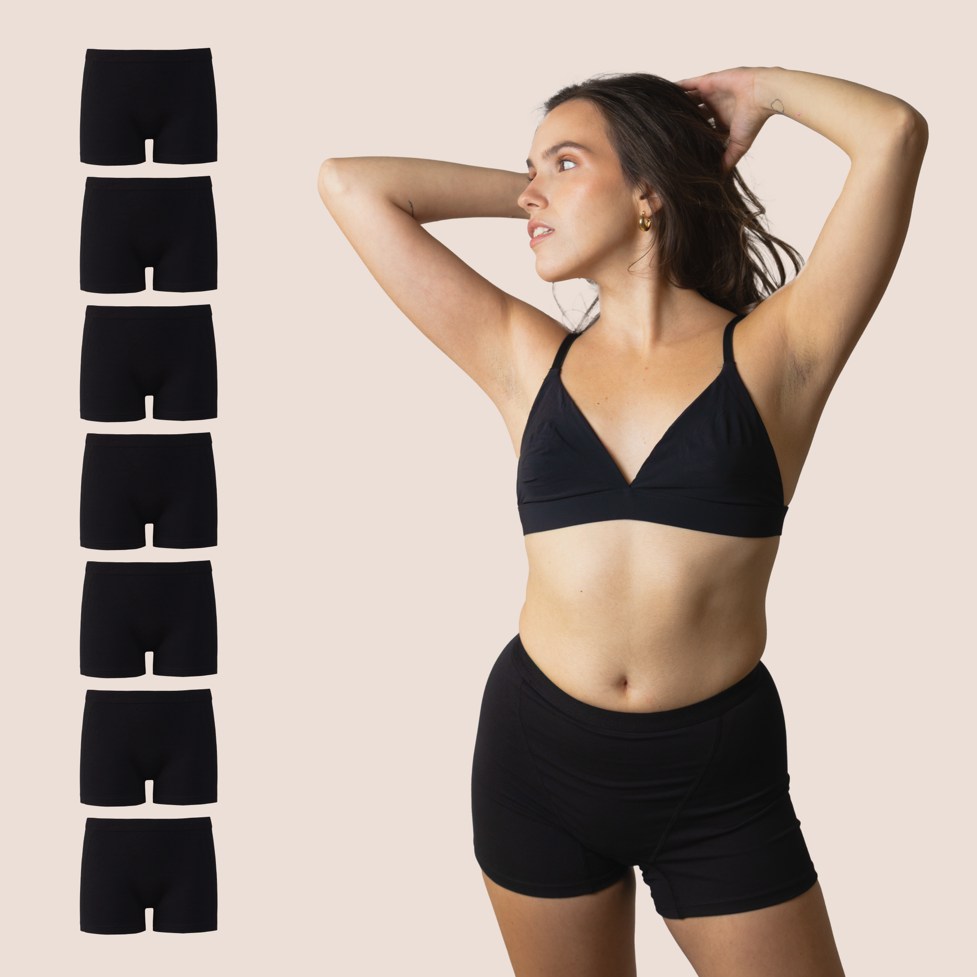 Periodenunterwäsche Boxershorts für Teenager pack 7