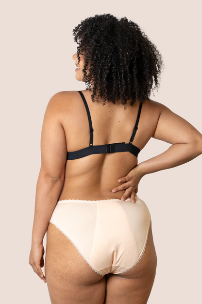 Periodenunterwäsche Hüfttransparent Beige back general