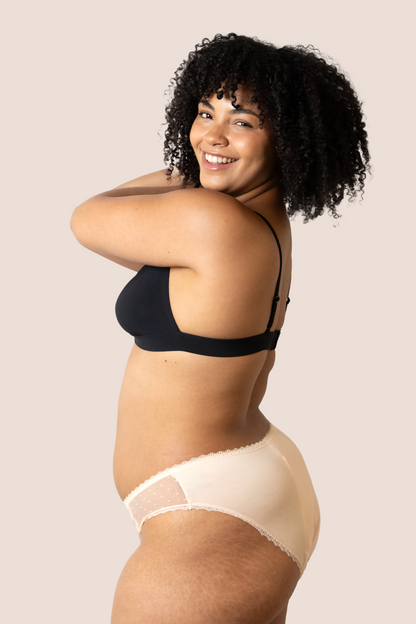 Periodenunterwäsche Hüfttransparent Beige side general