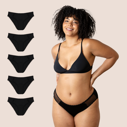 Periodenunterwäsche Hüfttransparent pack 5