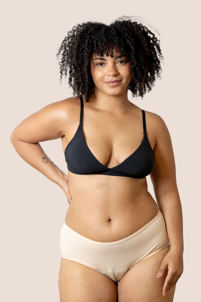 Periodenunterwäsche Hohe Taille Beige front general