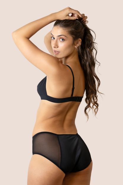 Periodenunterwäsche Hohe Taille Transparente Hüften back general