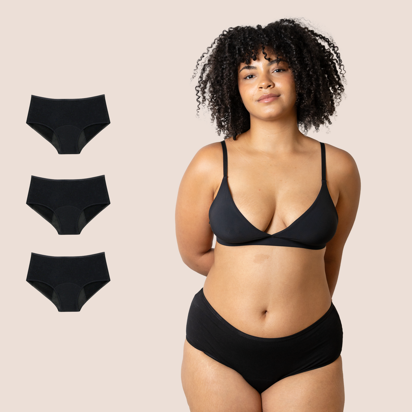 Periodenunterwäsche Hohe Taille pack 3