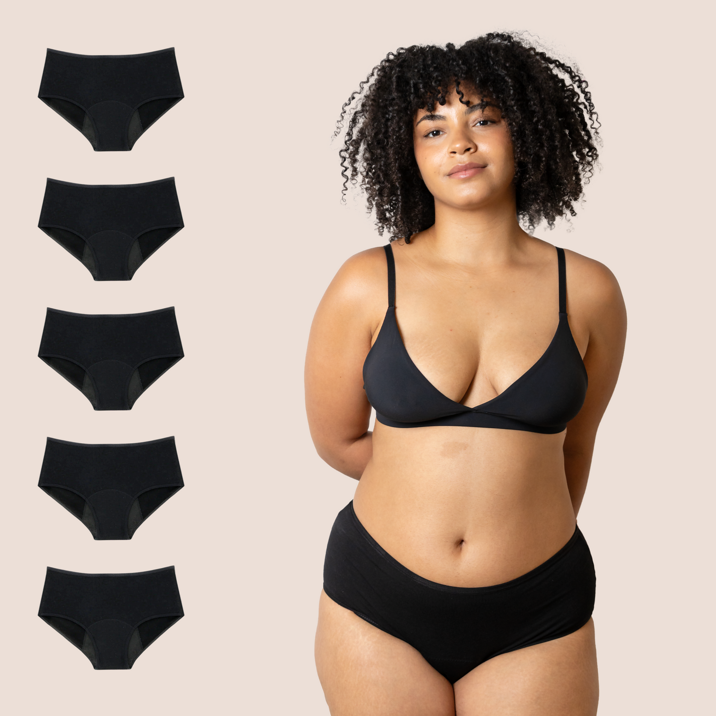 Periodenunterwäsche Hohe Taille pack 5